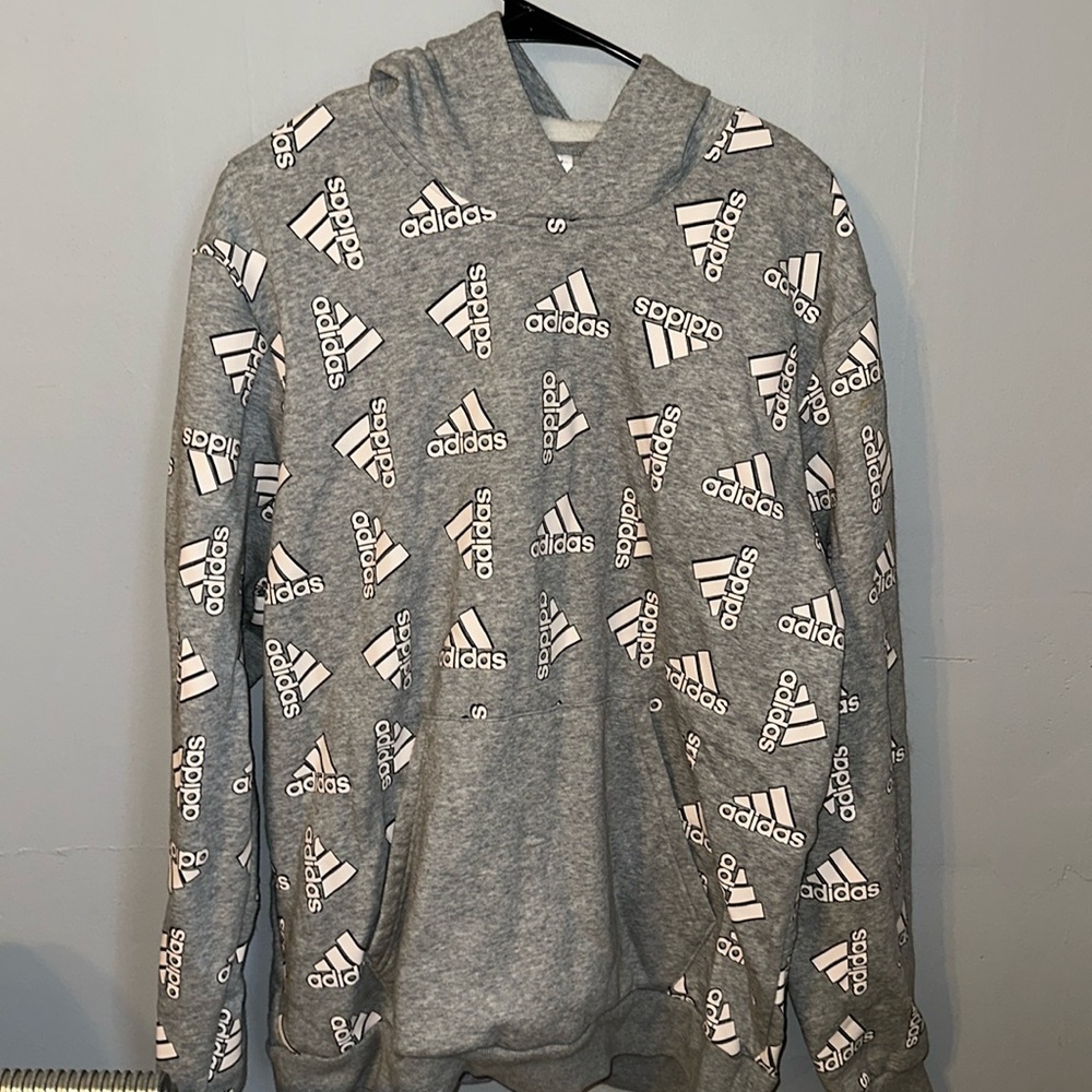Grey adidas hoodie